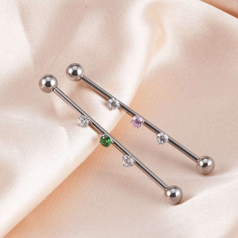 Luminia - piercing oreille industriel strass bijoux