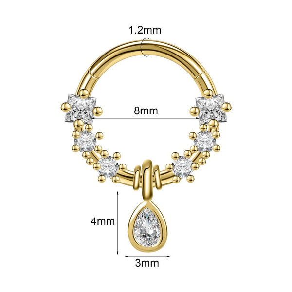 Eirlys - piercing téton 1.2 mm en forme de goutte