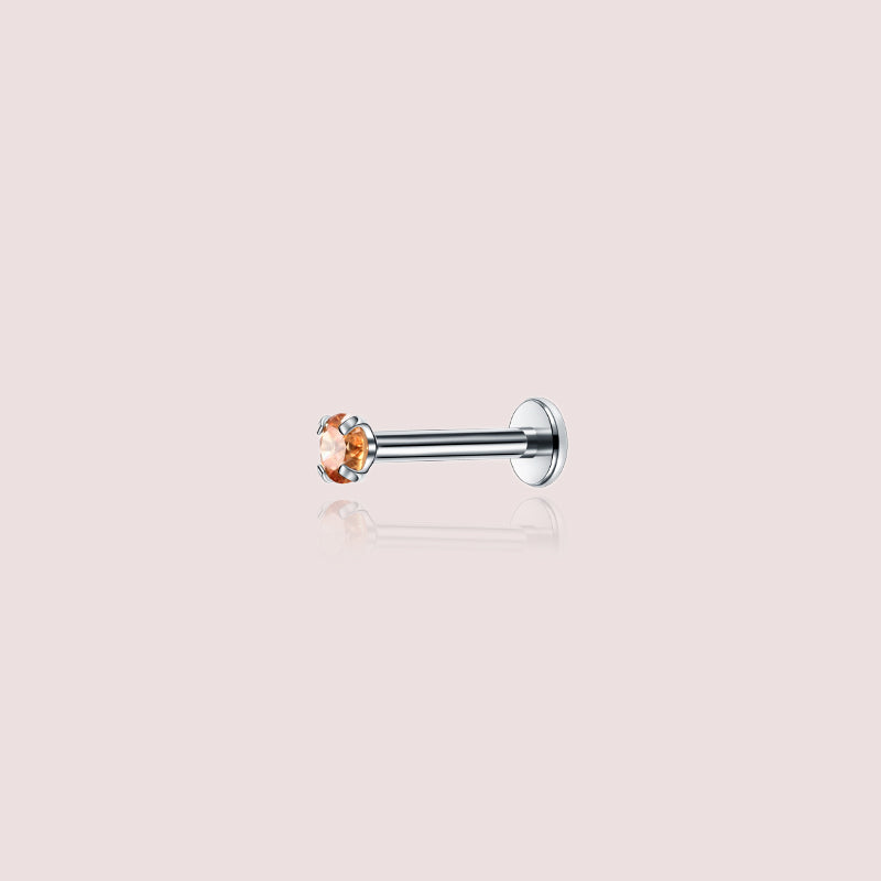 Orla Cornaline - piercing médusa diamant ambré