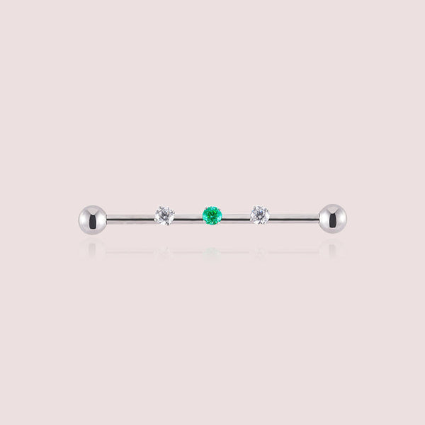 Luminia - piercing oreille industriel strass bijoux