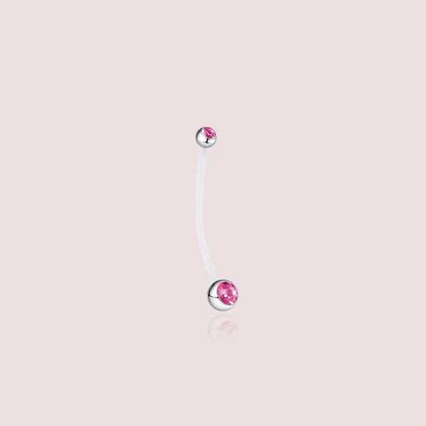 Incinta Rose - barre silicone piercing nombril grossesse