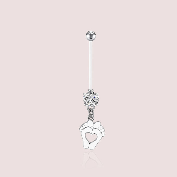 Noha Zircon - piercing nombril grossesse argent