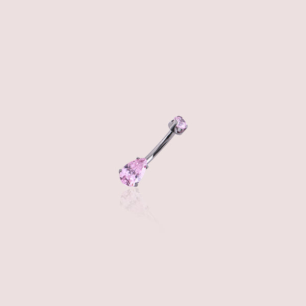 Jovana Rose - piercing nombril pierres rose