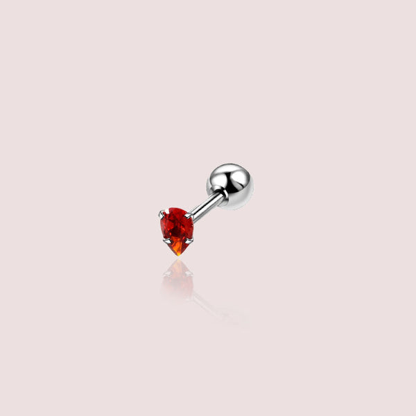 Blessa Rubis - piercing anti-conch couleur argent