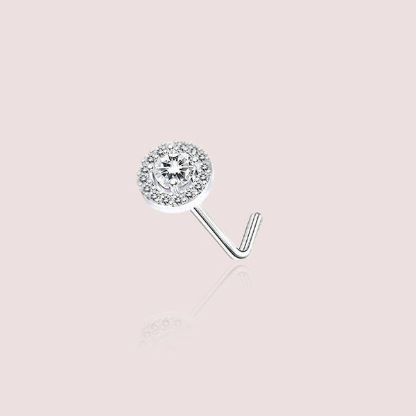 piercing nez disque plat en l