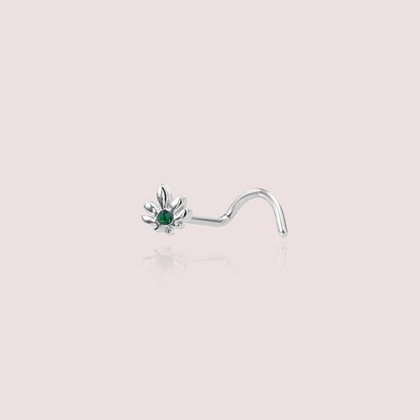 piercing nez feuilles de cannabis