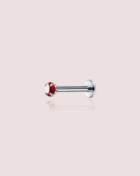 piercing-lobe-chirurgical-strass-rouge
