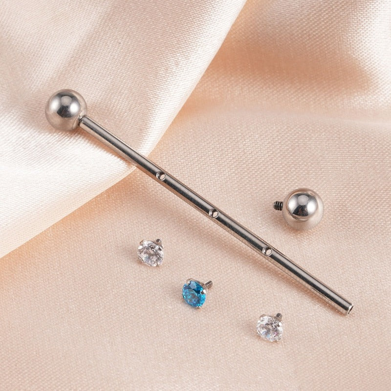 Luminia - piercing oreille industriel strass bijoux