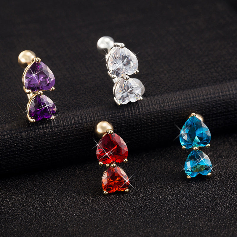 Rhea Rubis - piercing inversé plaqué or