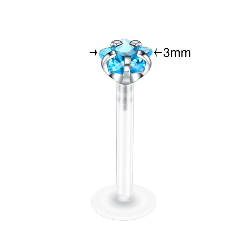 Livia Ciel - piercing hélix bioplast étoile bleu