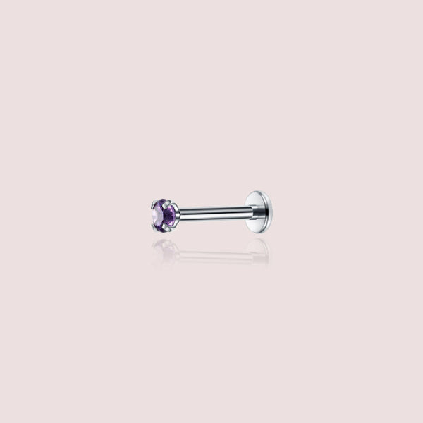 Orla Iolite - piercing tragus argent pierre violette