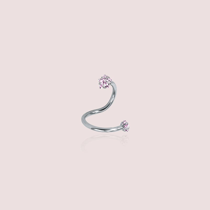 Torstara Rhodon - piercing rook spirale zircon rose