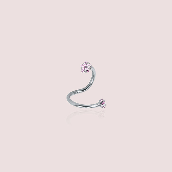 Torstara Rhodon - piercing rook spirale zircon rose