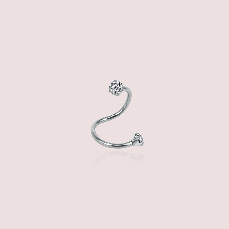 Torsada Zircon - piercing tragus diamant discret