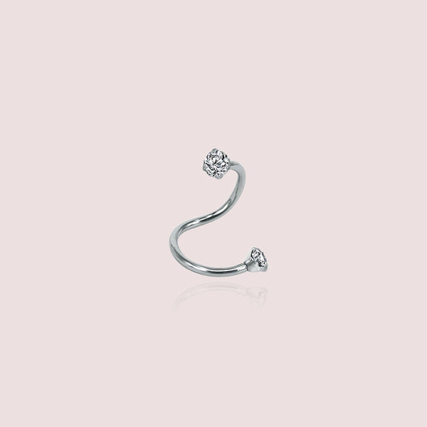 Torsada Zircon - piercing tragus diamant discret