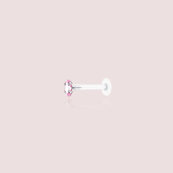 Lucie Rhodon - piercing hélix bioflex pierre rose