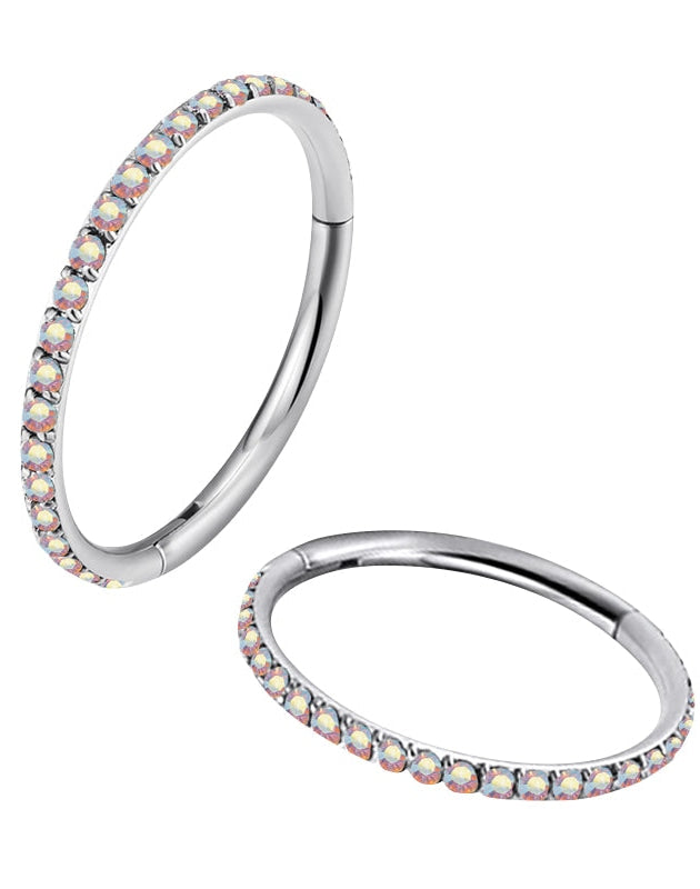 Aira Cristal - piercing anneau lobe - Piercing oreille
