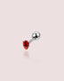 Blessa Rubis - piercing anti-conch couleur argent