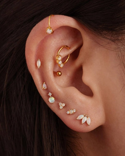 piercing oreille doré femme