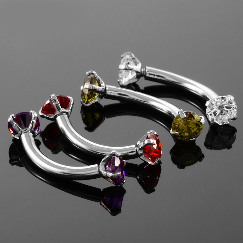 Spirita Cristal - piercing téton vertical diamants